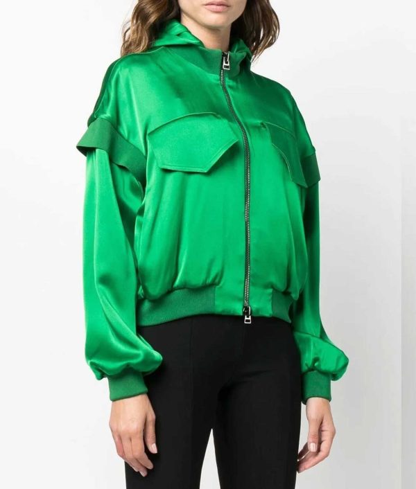 The Cleaning Lady Eva De Dominici Silk Cropped Jacket