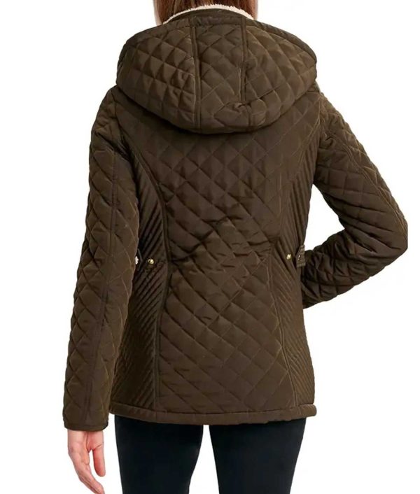 The Sex Lives of College Girls S02 Kimberly Finkle Quilted Brown Hooded Jacket