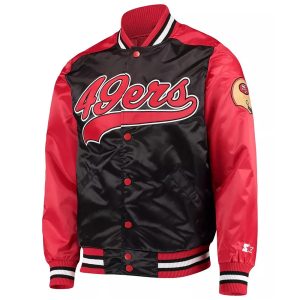 The Tradition II San Francisco 49ers Black and Red Satin Jacket