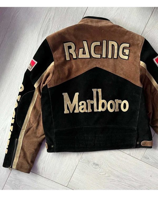 Vintage Marlboro world champion team leather brown jacket