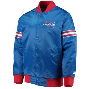 Washington Capitals Draft Pick Royal Blue Satin Jacket