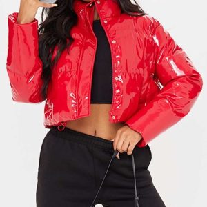 Women’s Bubble Vinyl Red Jacket