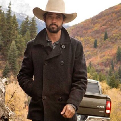 Yellowstone Ryan Bingham Wool Black Peacoat
