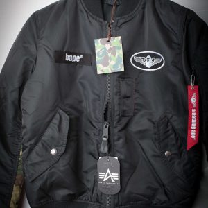 Alpha Industries collab Reversible Bomber Black Jacket