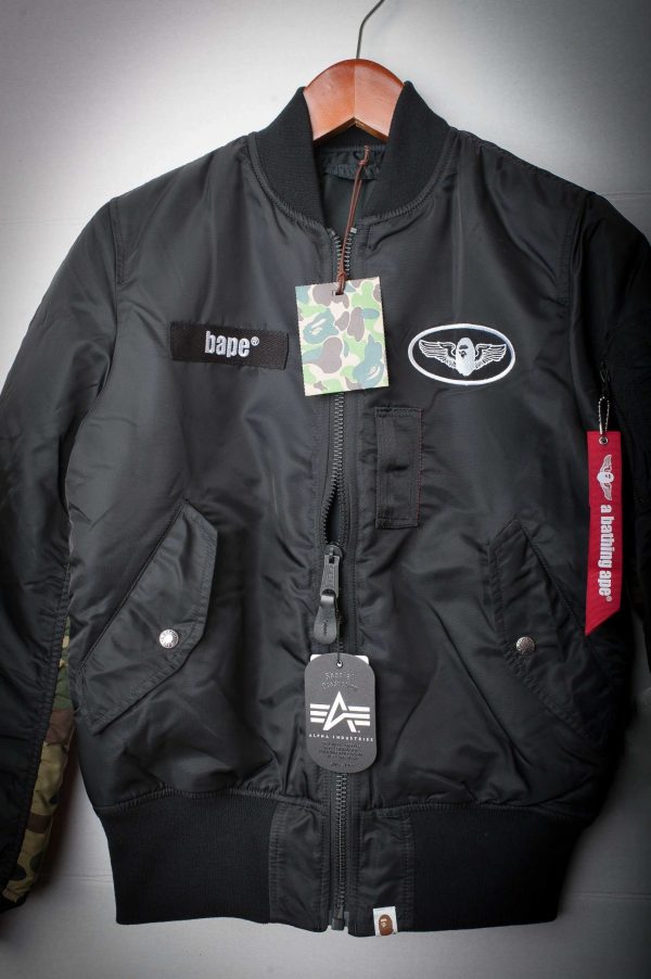 Alpha Industries collab Reversible Bomber Black Jacket