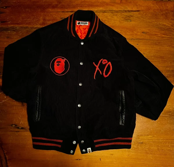 BAPE x XO Varsity Jacket Black