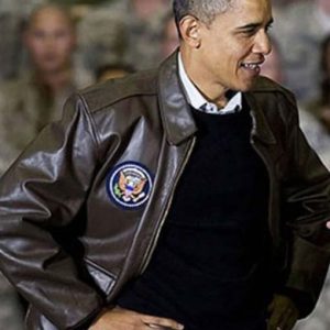 Barack Obama A-2 Flight Real Leather Jacket