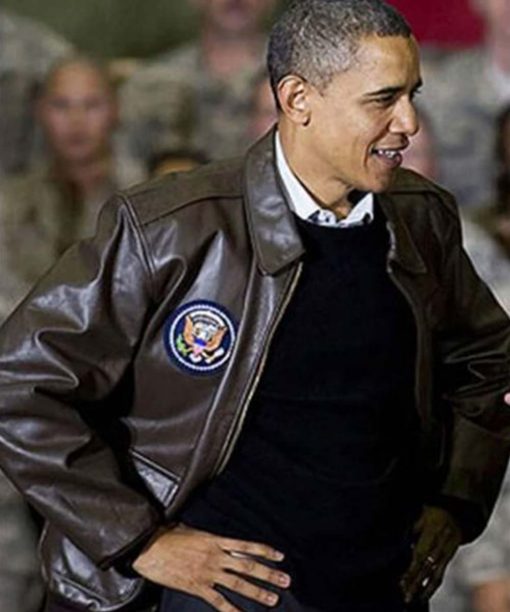 Barack Obama A-2 Flight Real Leather Jacket