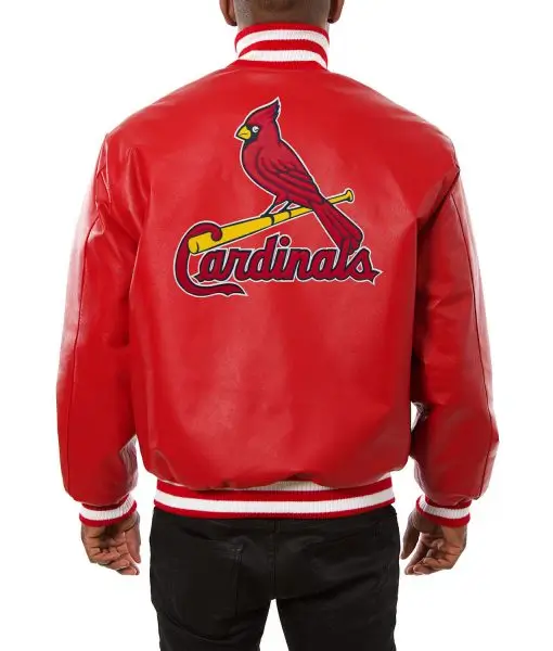 Cardinals St. Louis Red Leather Varsity Jacket