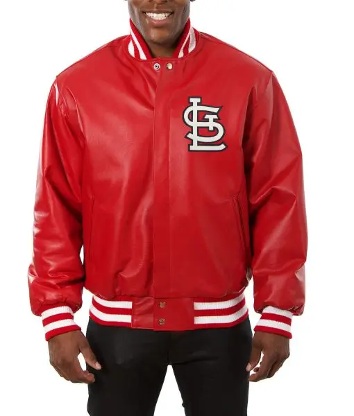 Cardinals St. Louis Red Varsity Leather Jacket