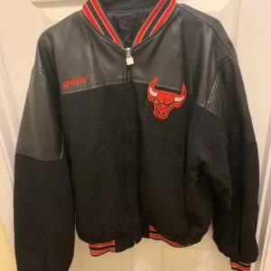 Chicago Bulls Varsity Black Jacket