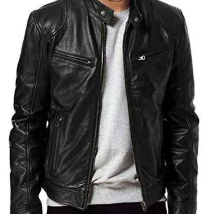 Chris Evans Avengers Endgame Black Leather Jacket