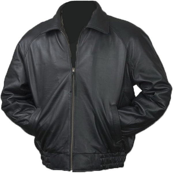 Claude GTA Bomber Black Leather Jacket