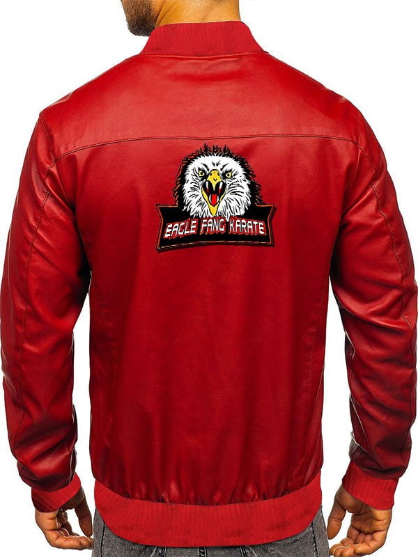 Cobra Kai Eagle Fang Karate Red Leather Jacket