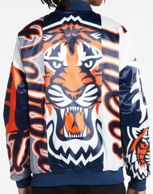 Detroit Tigers All Over Print Cotton Bomber Jacket