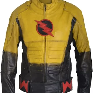 Flash Barry Allen Yellow Real Leather Jacket