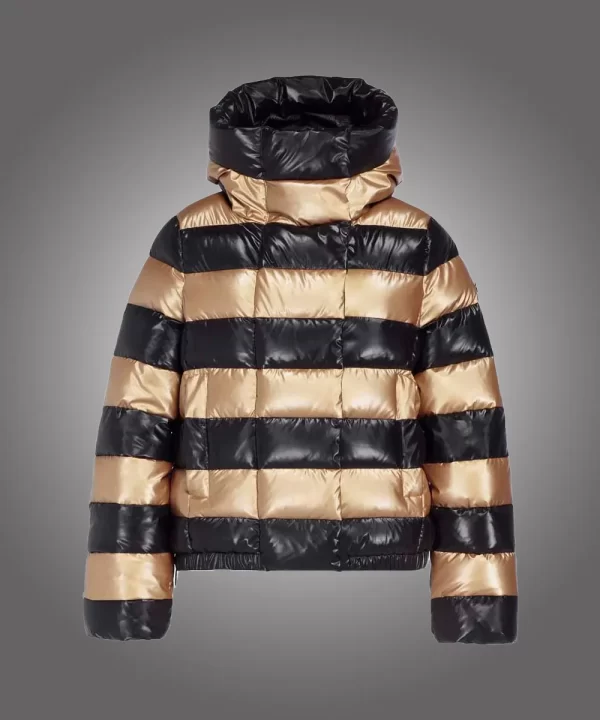 Gold Stripes Dazzle Down Puffer Jackets