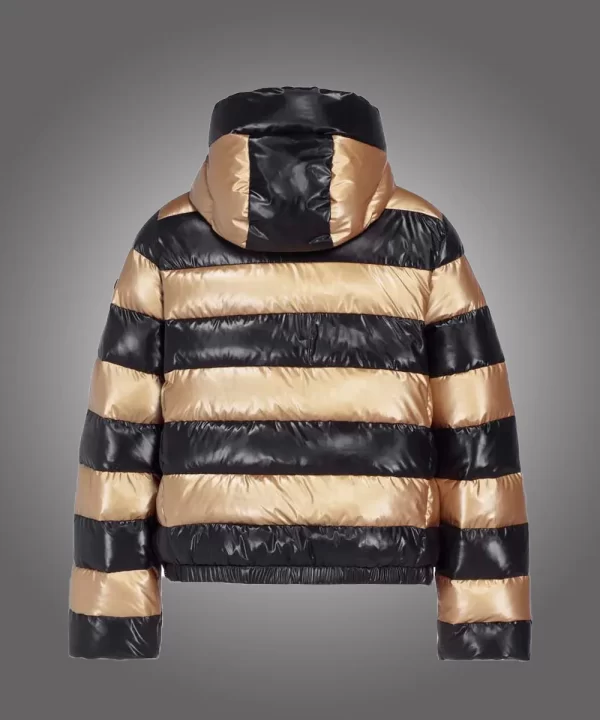 Gold Stripes Dazzle Down Puffer Jacket