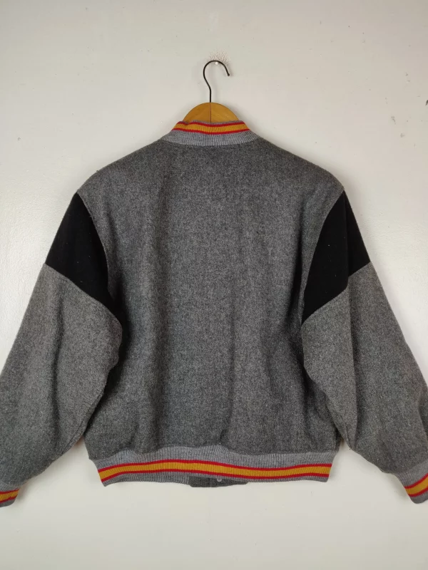 Grey Wool Varsity Jacket