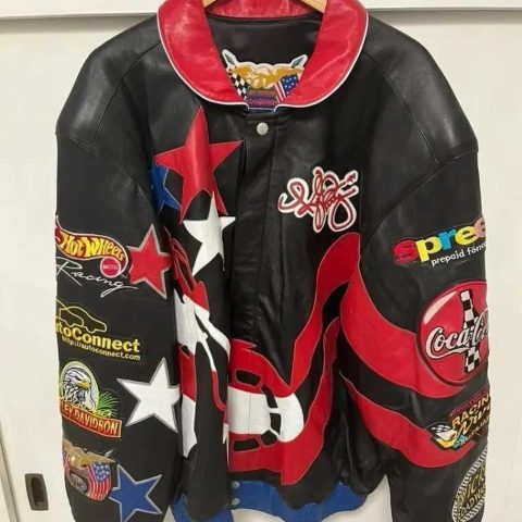 Hamilton Nascar Leather Racing Jacket