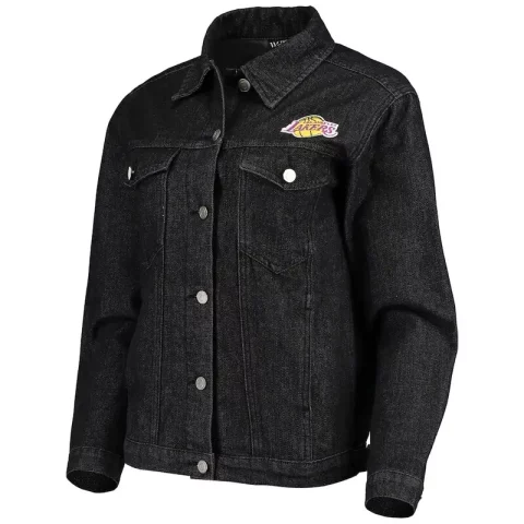 Los Angeles Lakers Black Denim Jacket