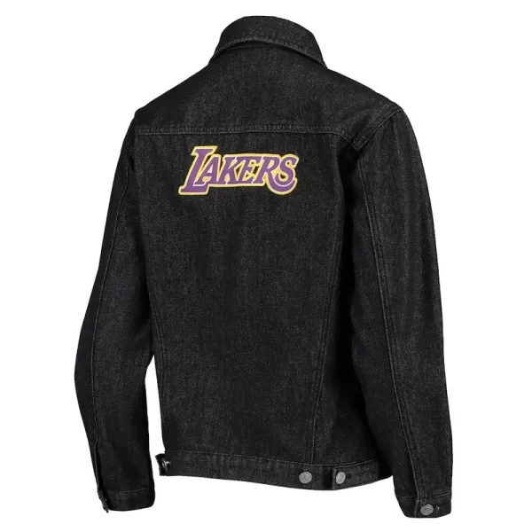 Los Angeles Lakers Denim Black Jacket