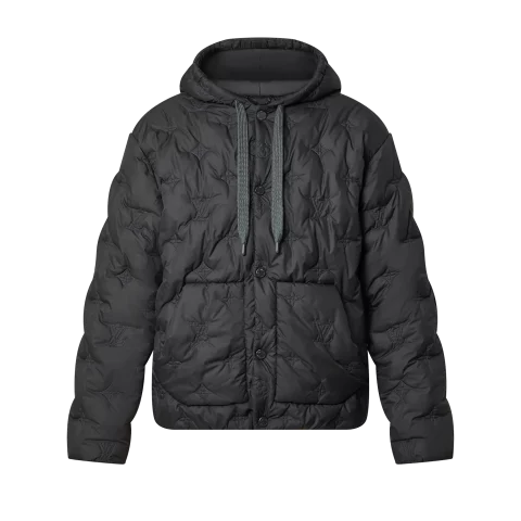 Louis Vuitton Jacket Leather Monogram Varsity Denim