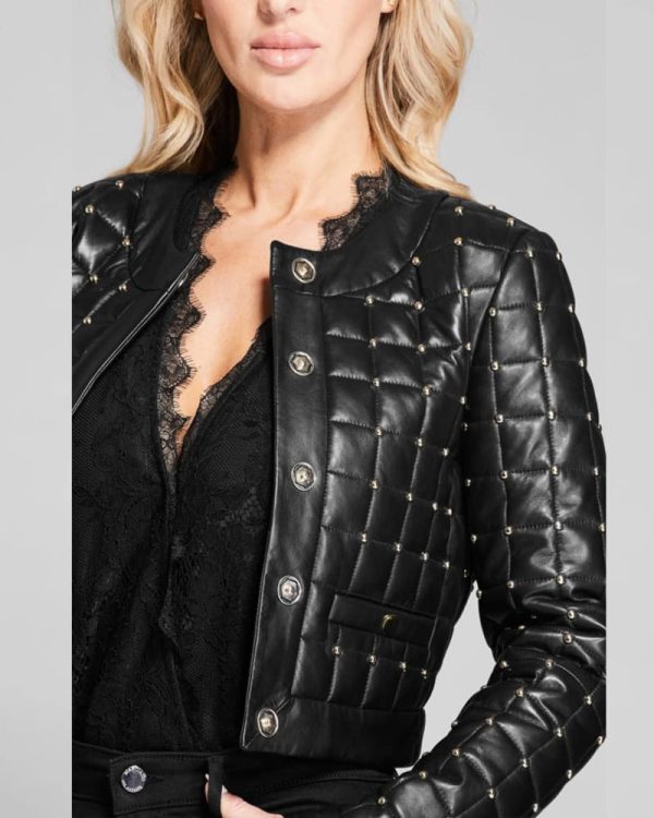 Mary Hamilton Batwoman Quilted Real Leather Jacket