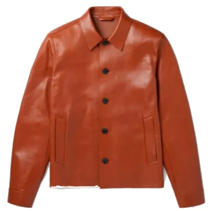 Men’s Blouson Brown Designer Suede Leather Jacket