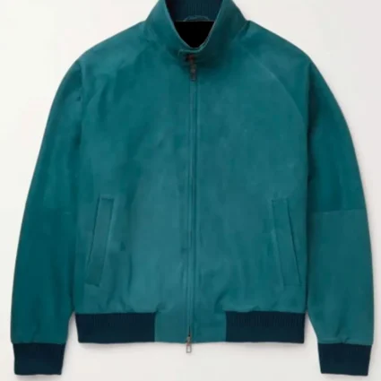 Men’s Bomber Rain System Piana Suede Leather Jacket