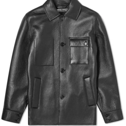 Men’s Lopris Bonded Grain Black Leather Jacket