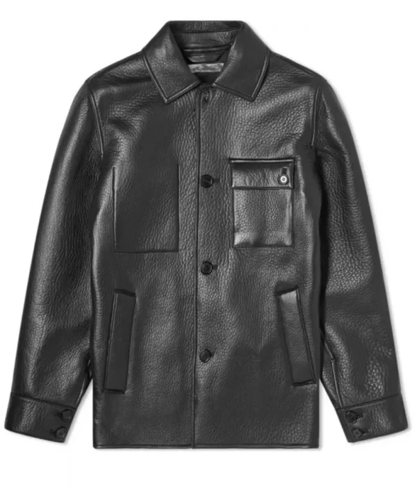Men’s Lopris Bonded Grain Black Leather Jacket