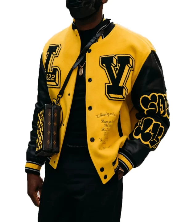 Mens Louis Vuitton Fleece Varsity Jacket