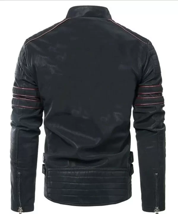 Men’s Pegasus Motorcycle Black Leather Jacket