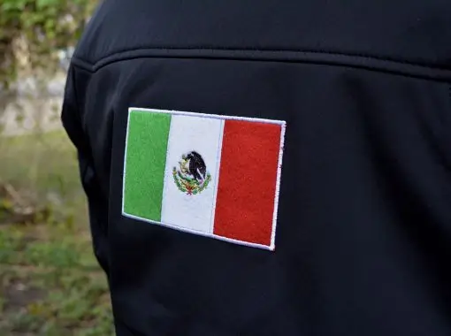 Mexico Flag Ariat Black Fleece Jacket