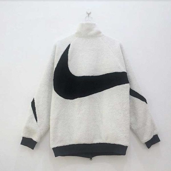 Nike Big Swoosh Reversible Black & White Fleece Jackets