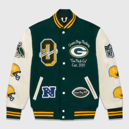 OVO X NFL Green Bay Packers Varsity Jacket