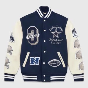 OVO x NFL Dallas Cowboys Navy Varsity Jacket