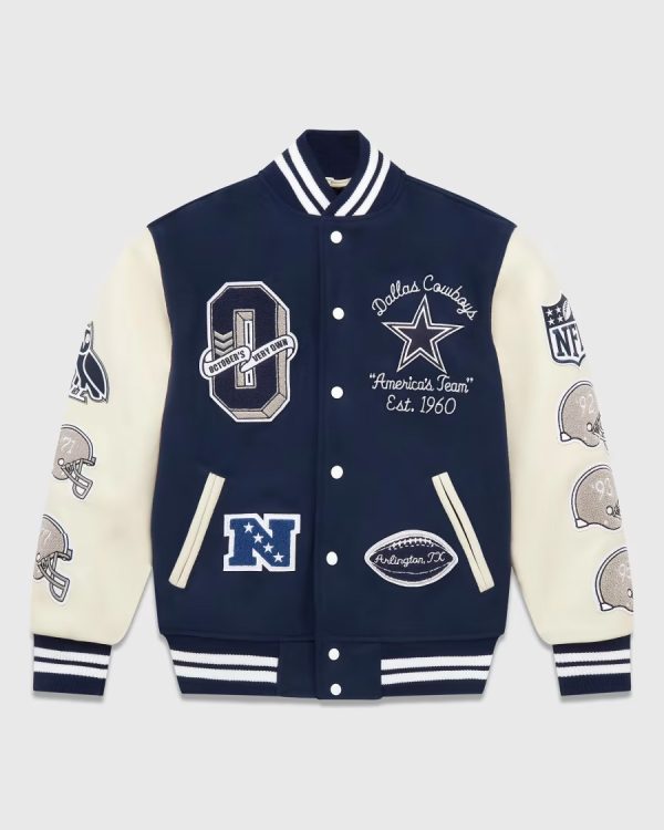 OVO x NFL Dallas Cowboys Navy Varsity Jacket