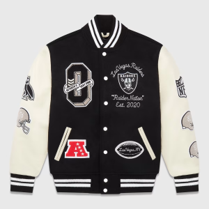 OVO x NFL Raiders Varsity Jacket