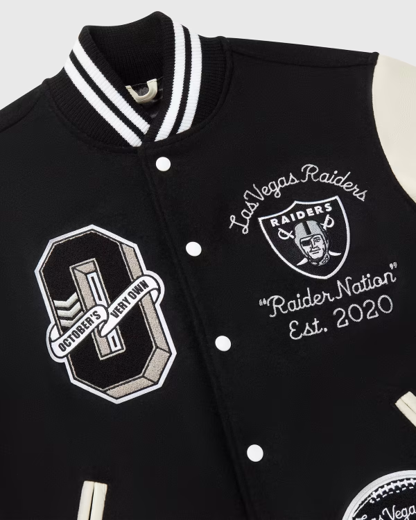 OVO x NFL Raiders Varsity Jacket