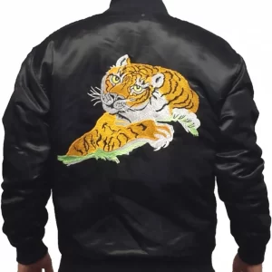 Rocky Balboa Tiger Satin Black Jacket