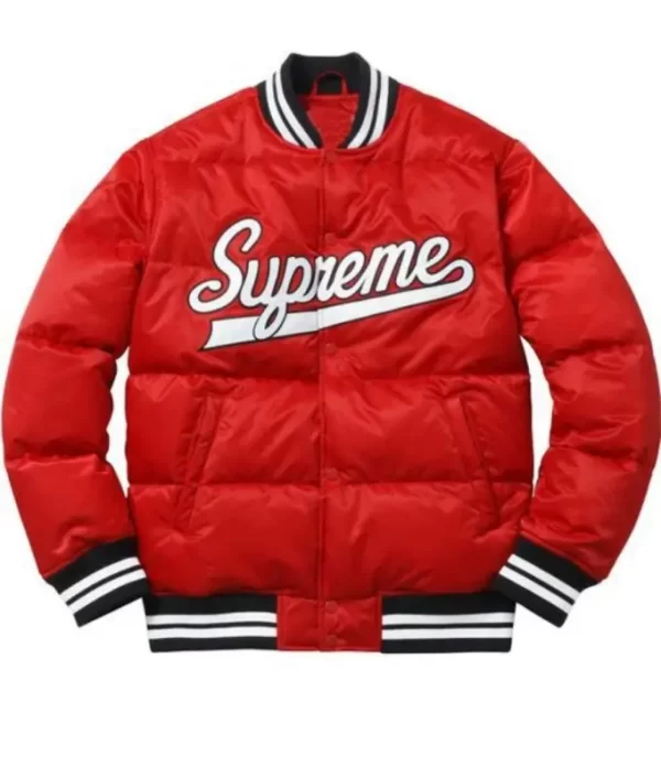 Supreme Puffy Red and Yellow Bomber Jacket
