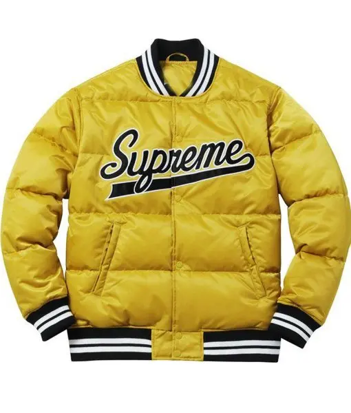 Supreme Puffy Yellow and Red Bomber Jacket