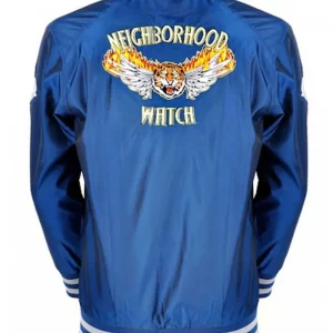 The Watch Blue Bomber Satin Jacket