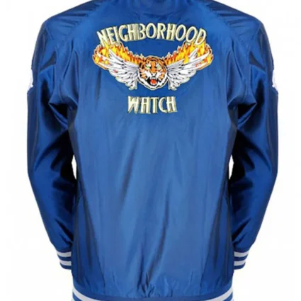 The Watch Blue Bomber Satin Jacket