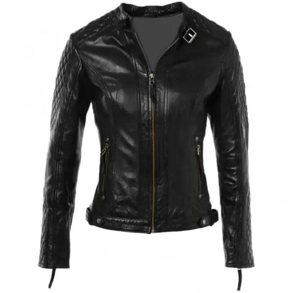 USN Skull Black Motorcycle Leather Jacket