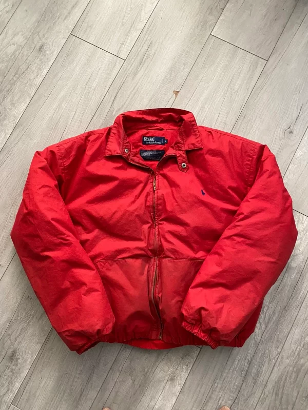 Vintage 90’s Red Polo Ralph Lauren Bomber Puffer jacket