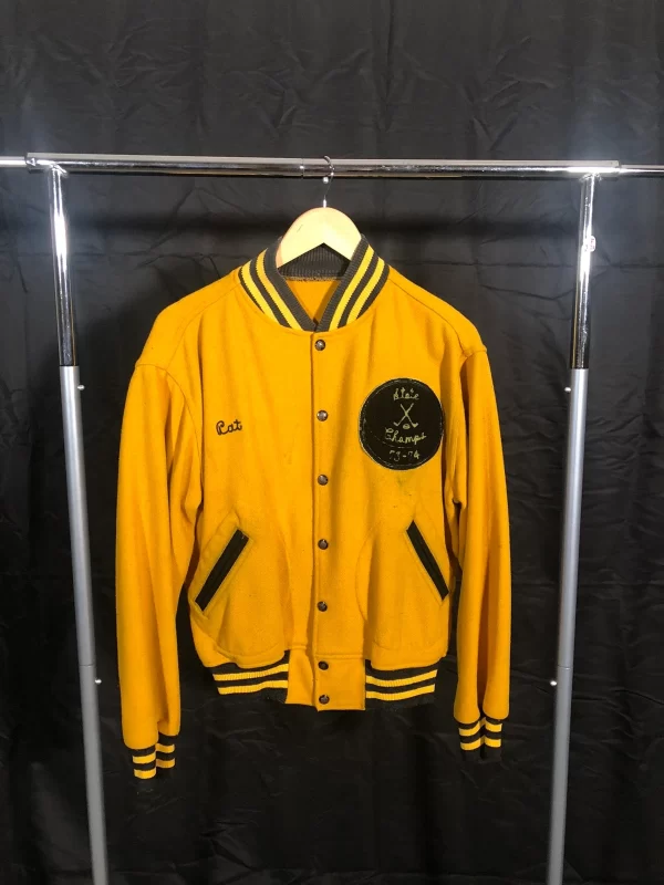 Yellow Varsity Wool Jacket