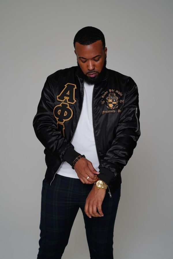 Alpha Phi Alpha Black Satin Jacket